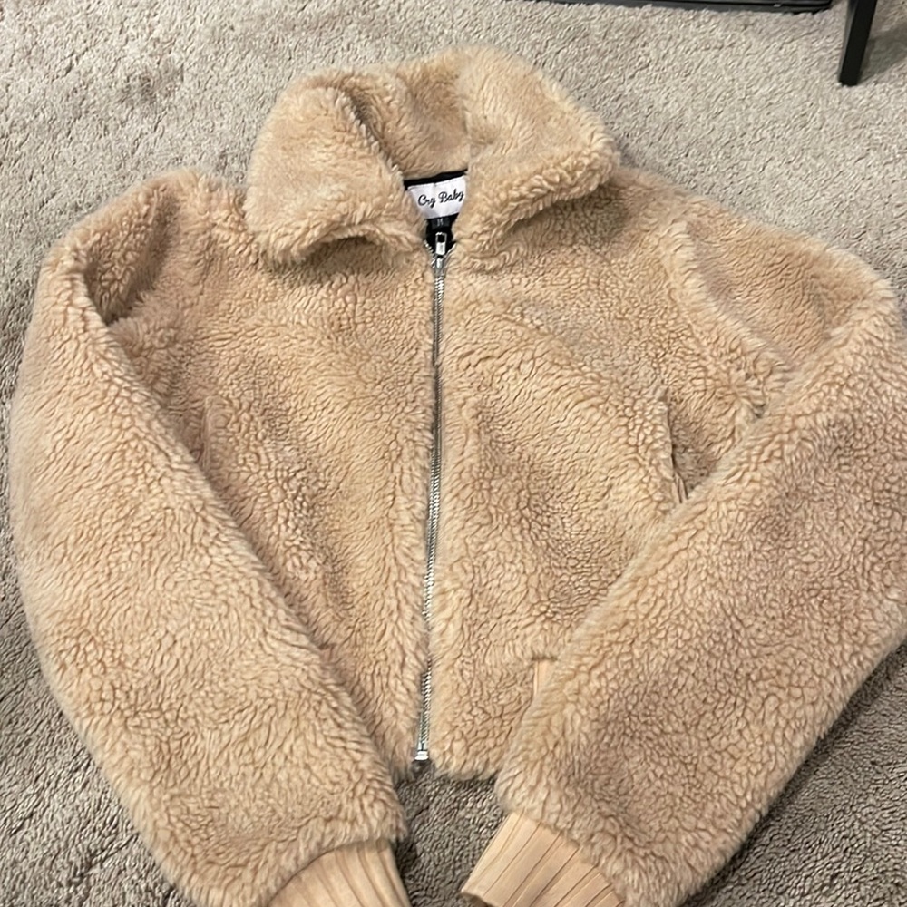 Cry baby teddy bear crop jacket